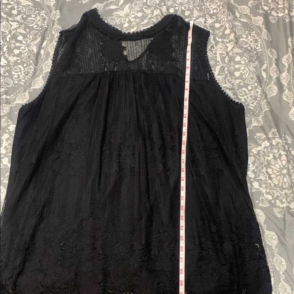 Eve and Maddie Elegant Black Lace Sleeveless Top